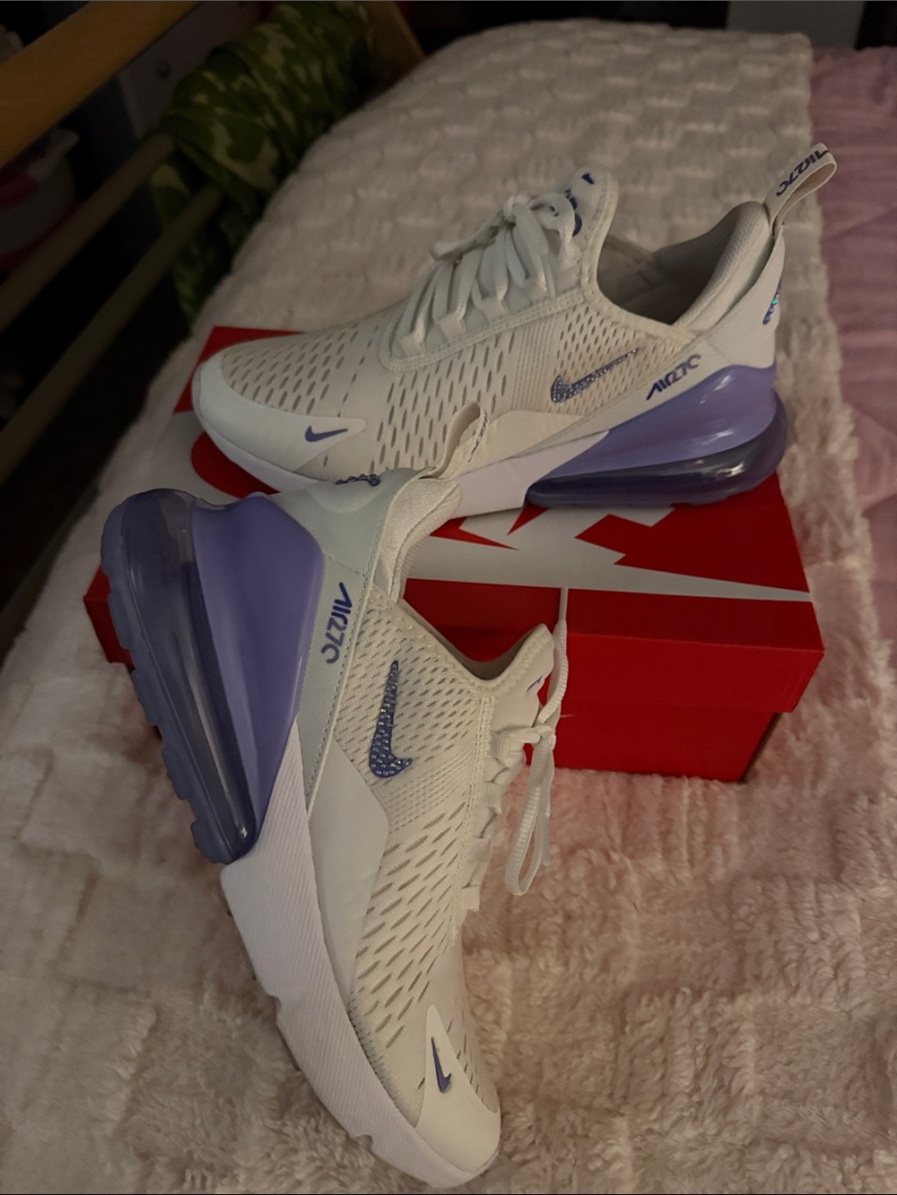 Nike Women’s Air Max 270 — White with Lavender Accents